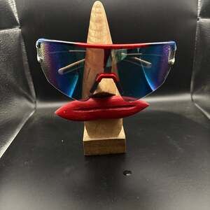 Pugs Gear Red and Blue Speckled Shield Sport Sunglasses